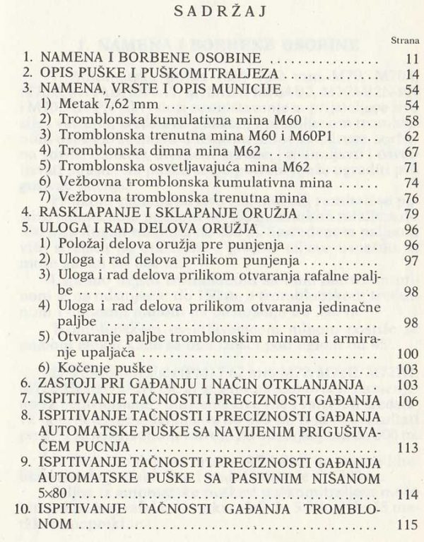 PRAVILO Pušaka i puškomitraljeza 7,62 mm - Image 2